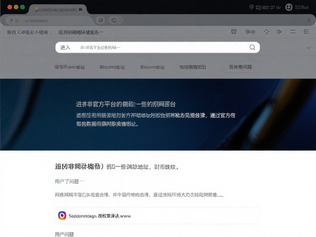 进入非官方平台或钓鱼网站
由于网络环境复杂，一些